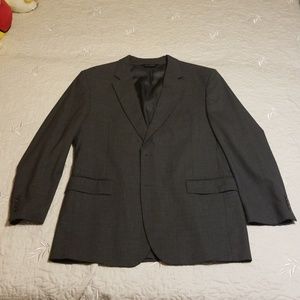 100% Wool Jos. A. Bank 43R Gray Blazer Suit Jacket